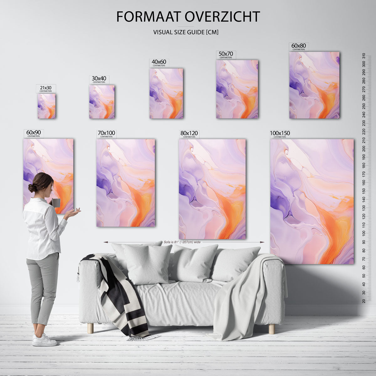 Vloeiende kleuren Poster