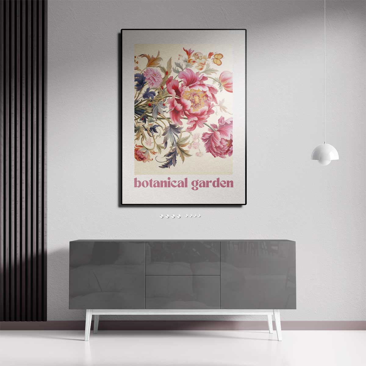 Kleurrijke Bloementuin Kunstwerk-canvas-dibond-plexiglas-wanddecoratie-WallArtistic