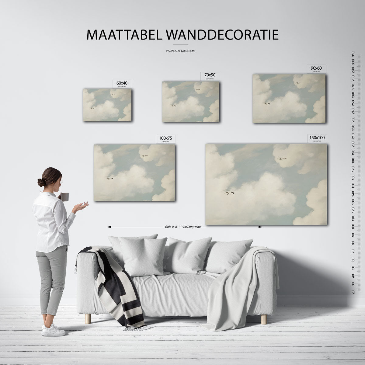 Lucht met wolken Kunstwerk