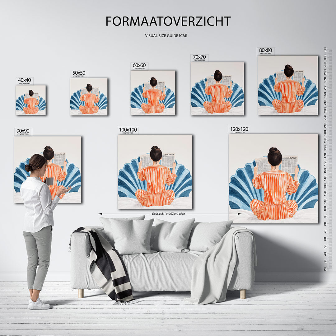 Lezende vrouw Kunstwerk