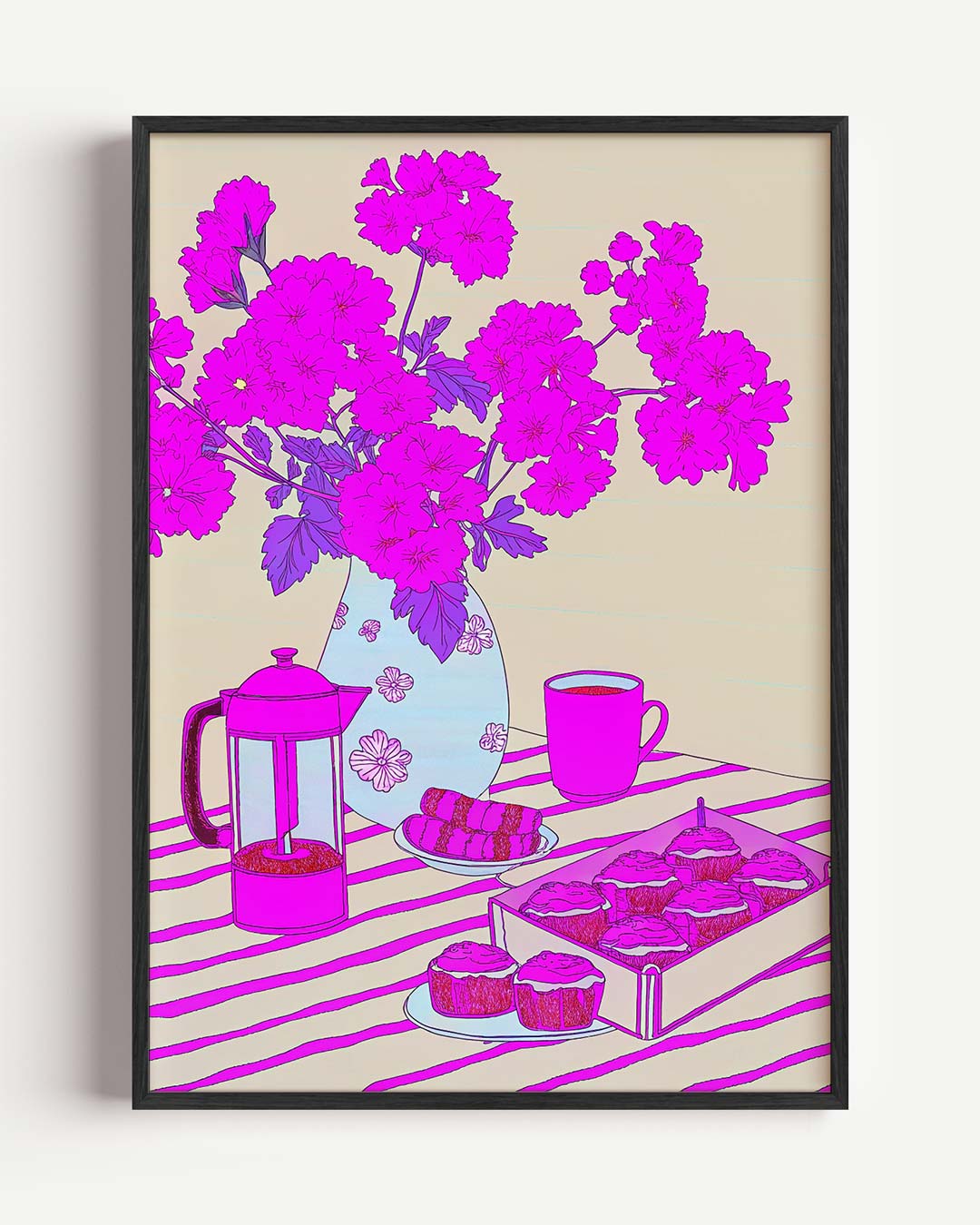 Bloemrijke Ontbijtverrassing Poster