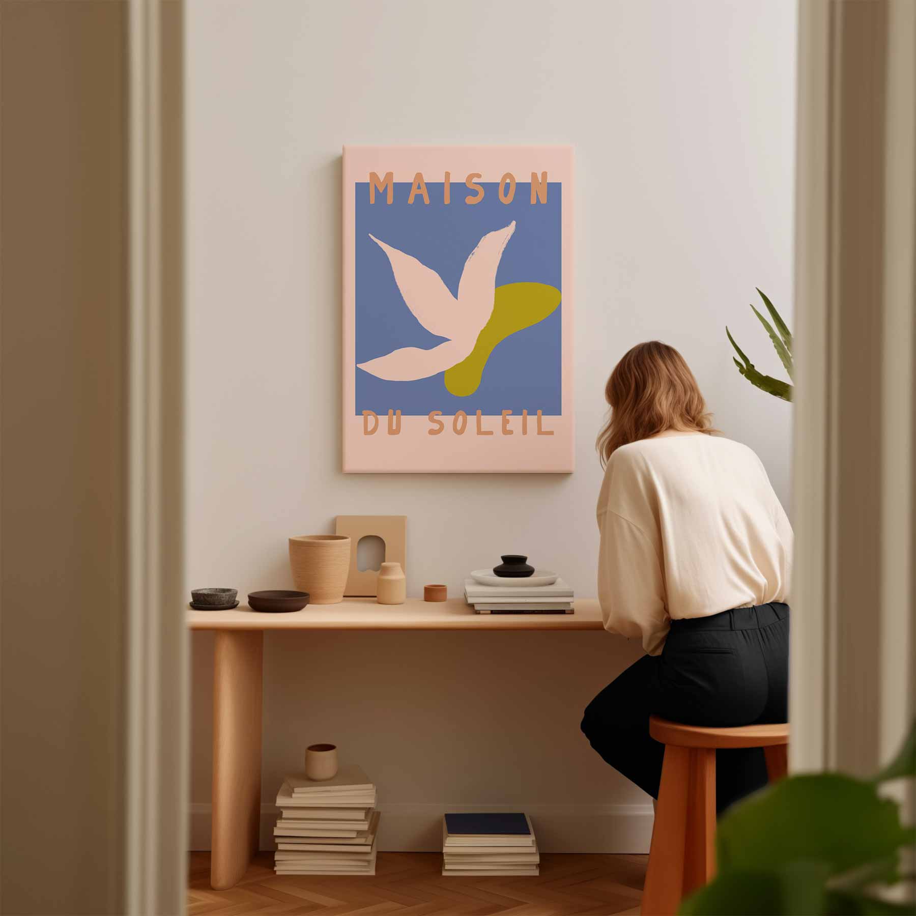 Zonsondergang Bloem Kunstwerk-canvas-dibond-plexiglas-wanddecoratie-WallArtistic