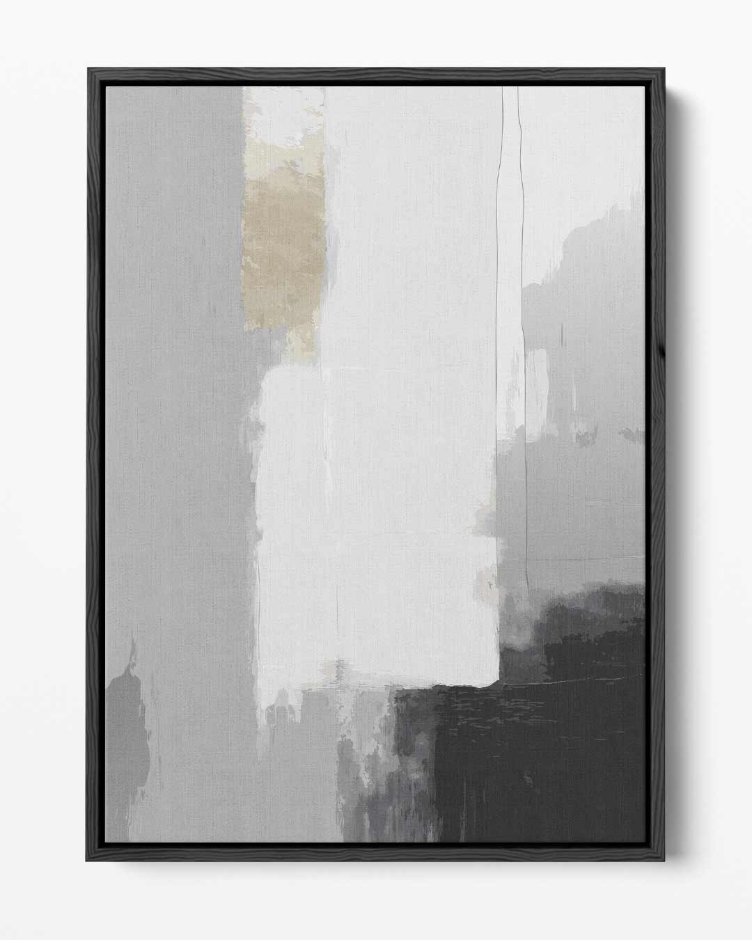 Abstracte Grijze Compositie Kunstwerk-canvas-dibond-plexiglas-wanddecoratie-WallArtistic