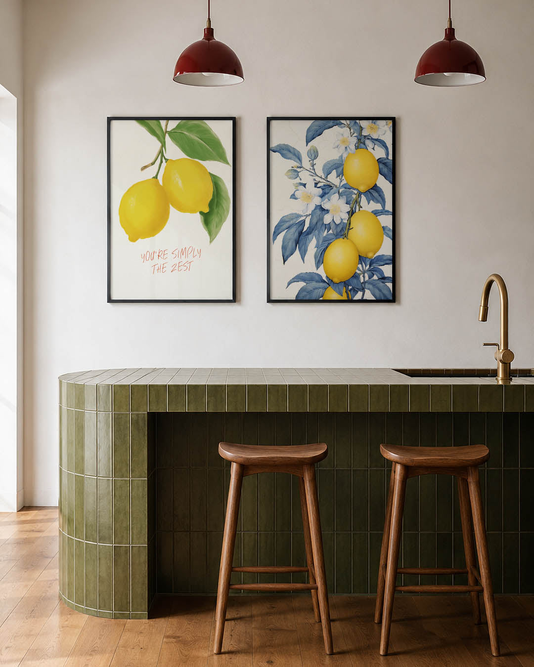 Citrus en bladeren Posterset
