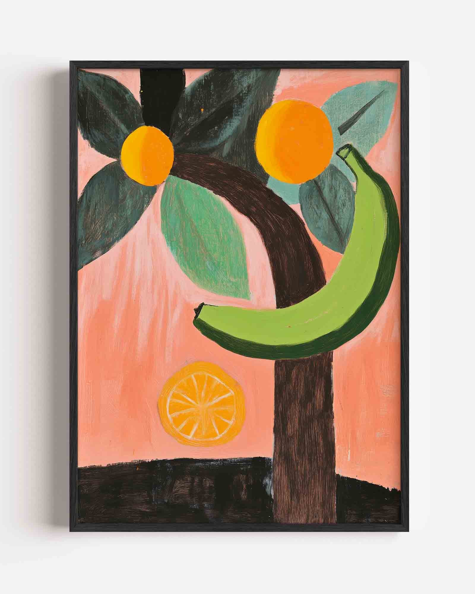 Banaan en citrus Poster