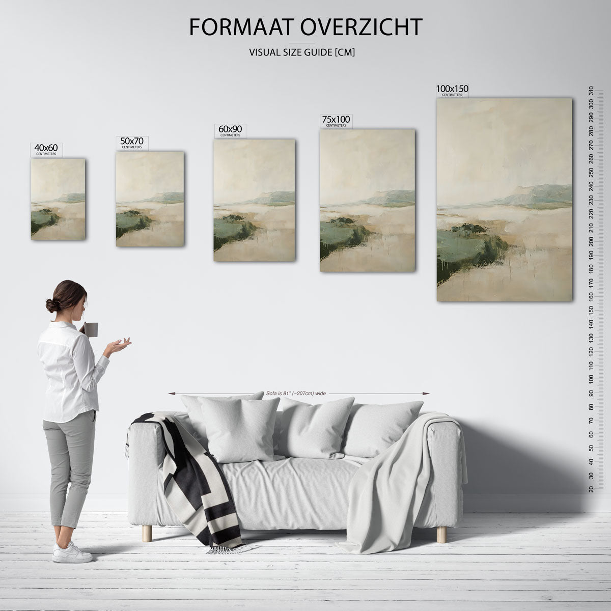 Rustige landschapsweergave Kunstwerk
