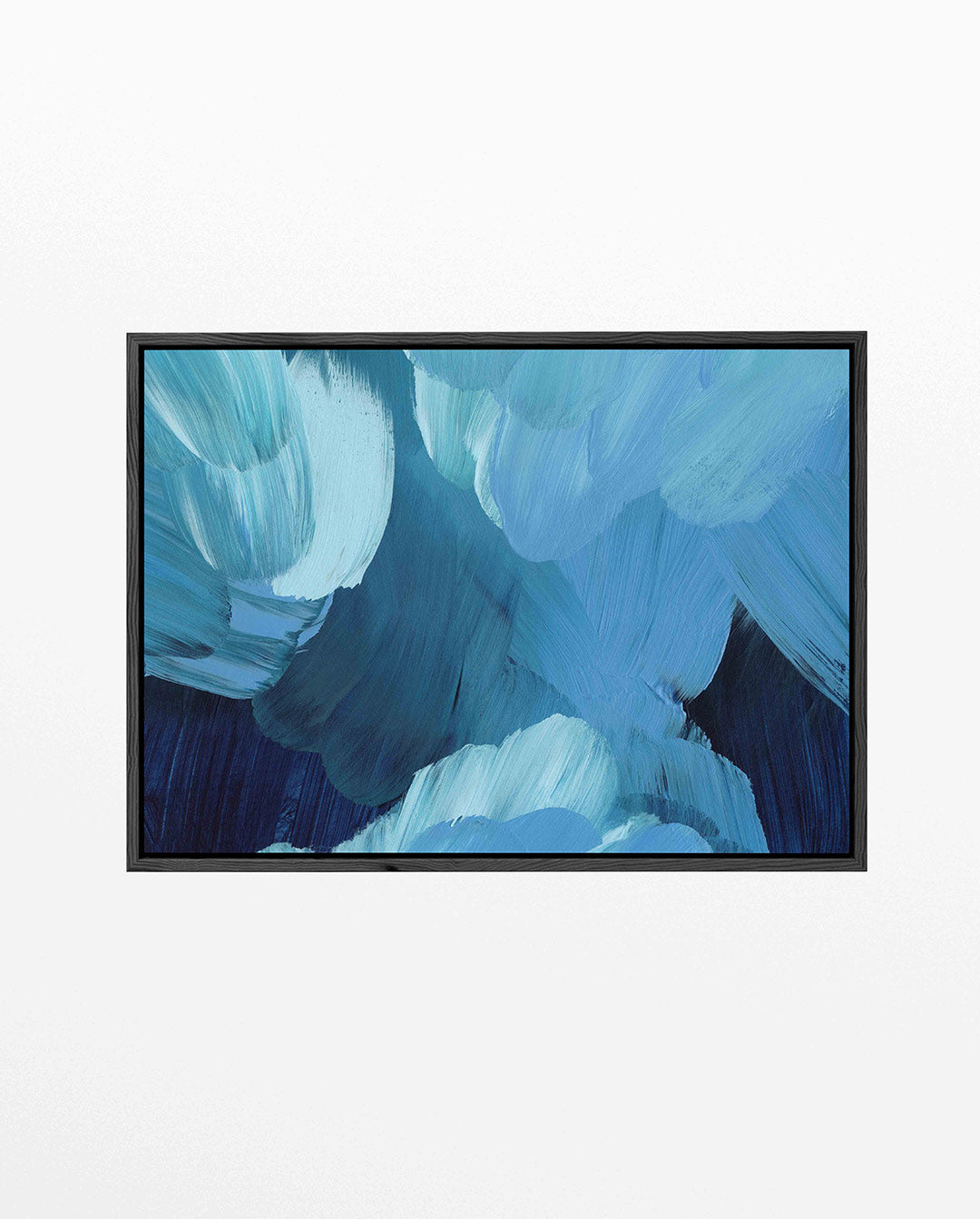 Dynamische blauwe bewegingen Kunstwerk