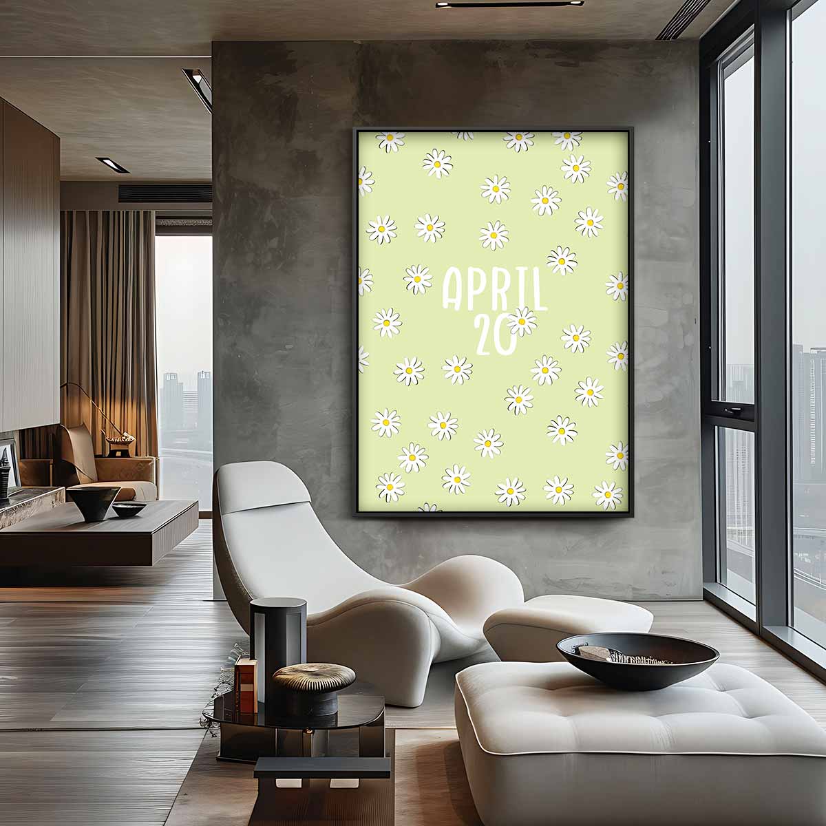 Bloemenkalender April Kunstwerk-canvas-dibond-plexiglas-wanddecoratie-WallArtistic