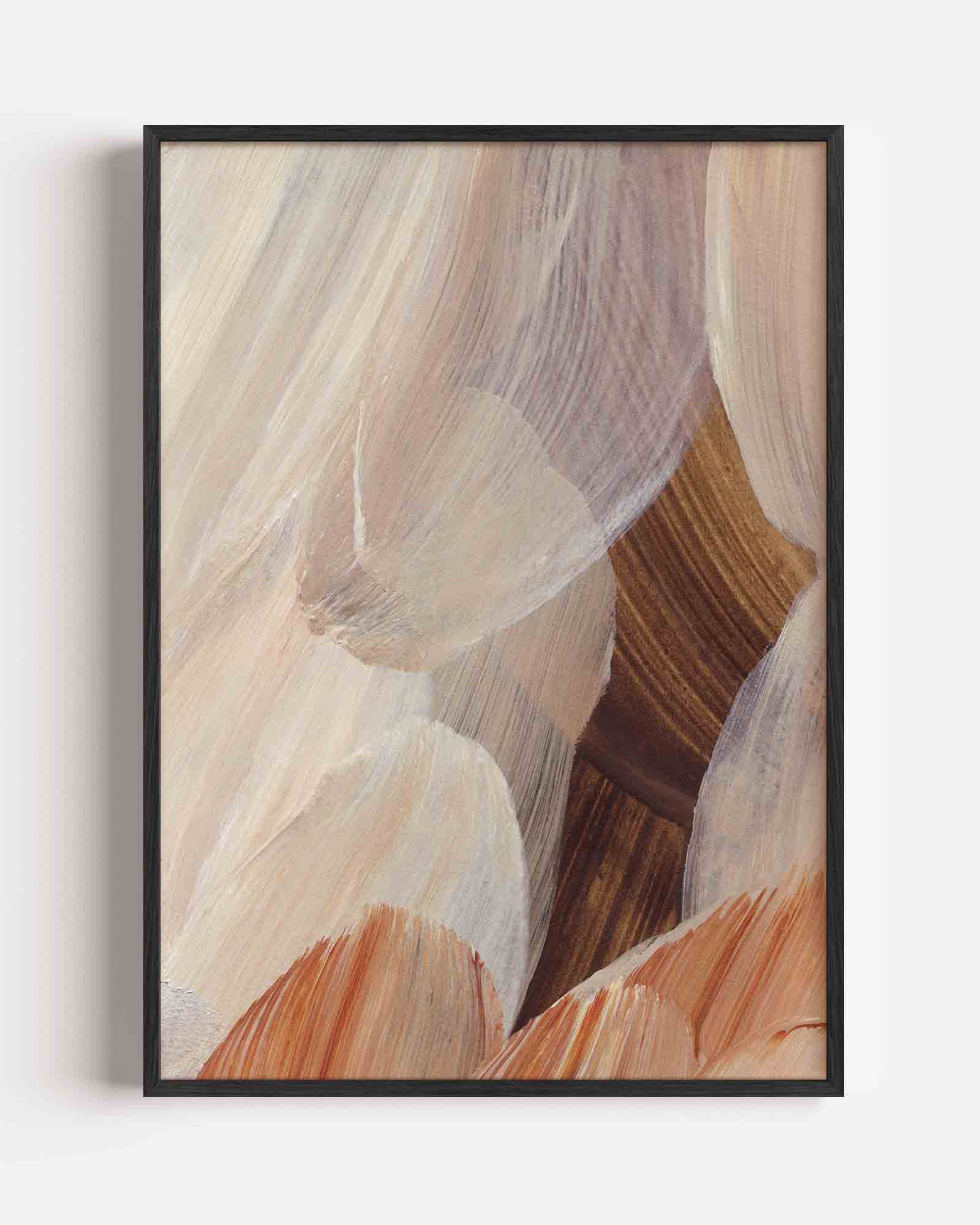 Abstracte penseelstreken Poster
