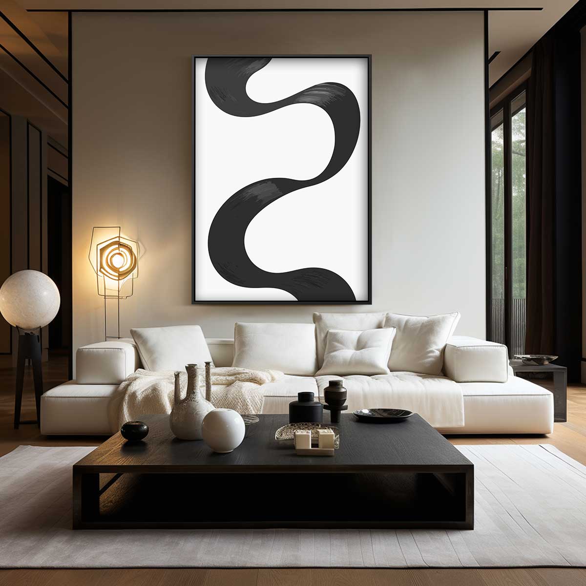 Golvende Stroom Kunstwerk-canvas-dibond-plexiglas-wanddecoratie-WallArtistic