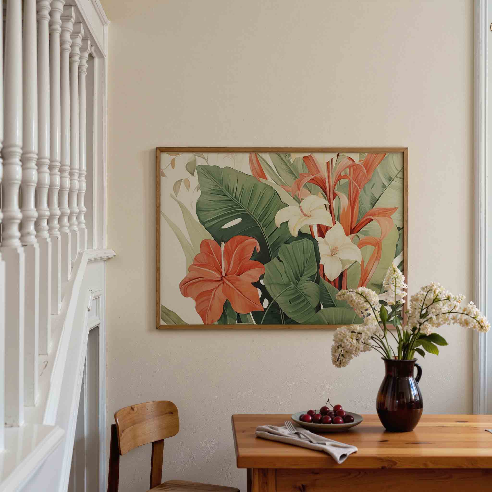 Bloemen en bladeren Poster