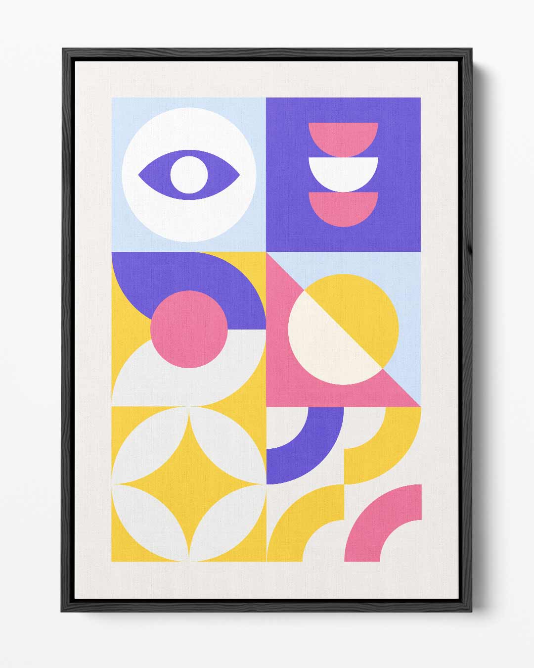 Kleurrijk Geometrisch Vreugde Kunstwerk-canvas-dibond-plexiglas-wanddecoratie-WallArtistic