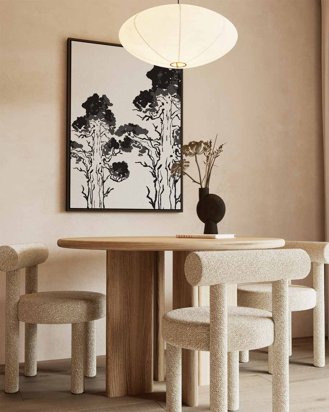 Zwart-wit Bospracht Kunstwerk-canvas-dibond-plexiglas-wanddecoratie-WallArtistic