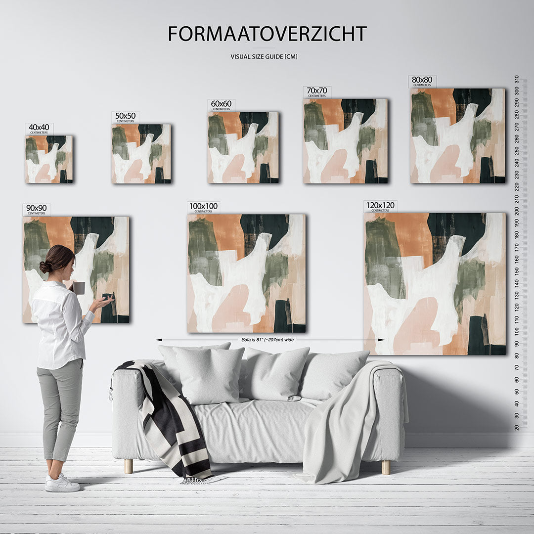 Organische vormen compositie Kunstwerk