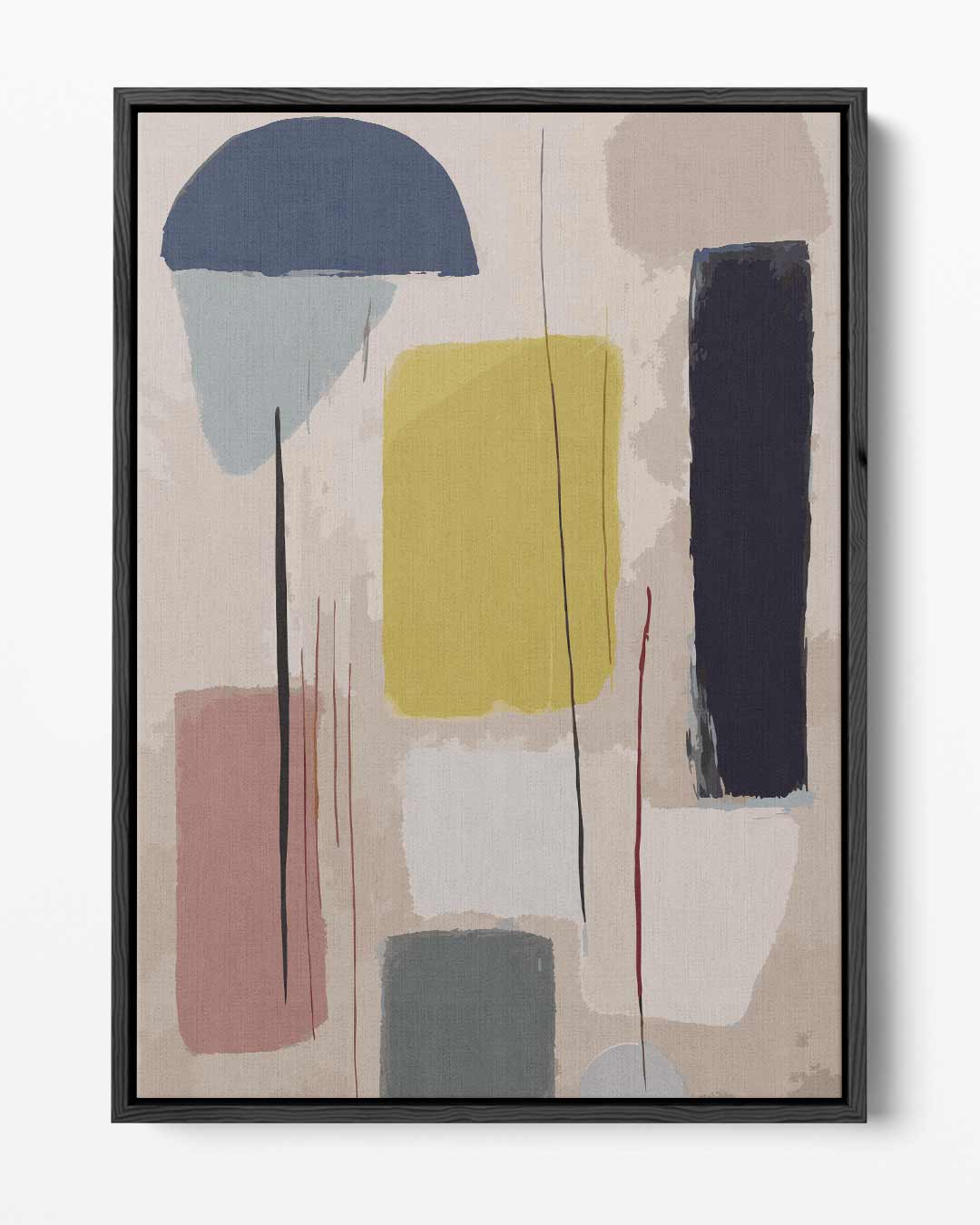 Vrolijke Kleurenmix Schilderij Kunstwerk-canvas-dibond-plexiglas-wanddecoratie-WallArtistic