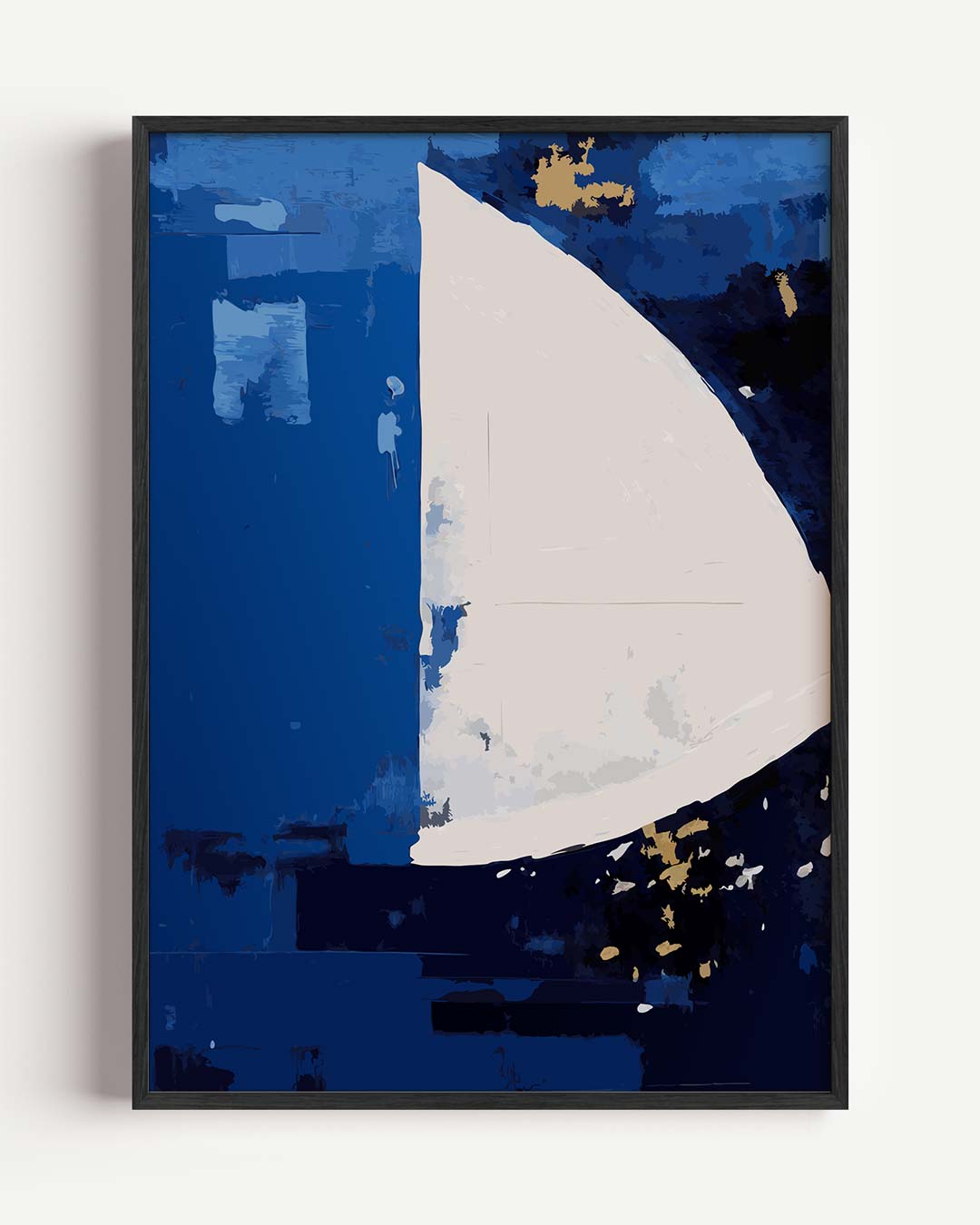 Moderne Abstracte Zeilboot Poster