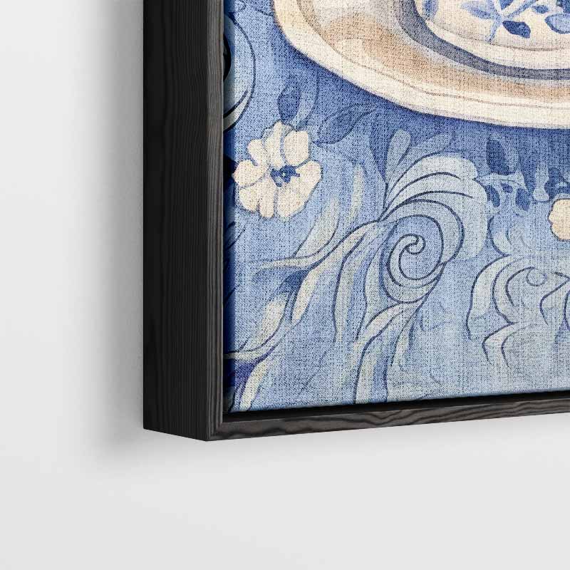 Blauwe Koffieochtend Kunstwerk-canvas-dibond-plexiglas-wanddecoratie-WallArtistic