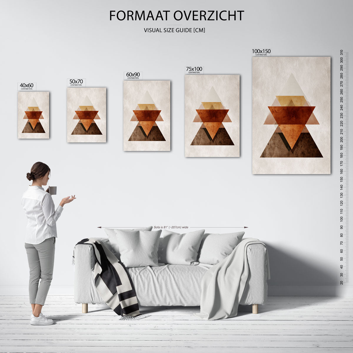 Geometrische driehoeken Kunstwerk
