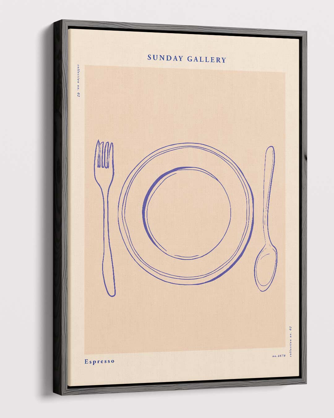 Minimalistisch Dinner Illustratie Kunstwerk-canvas-dibond-plexiglas-wanddecoratie-WallArtistic