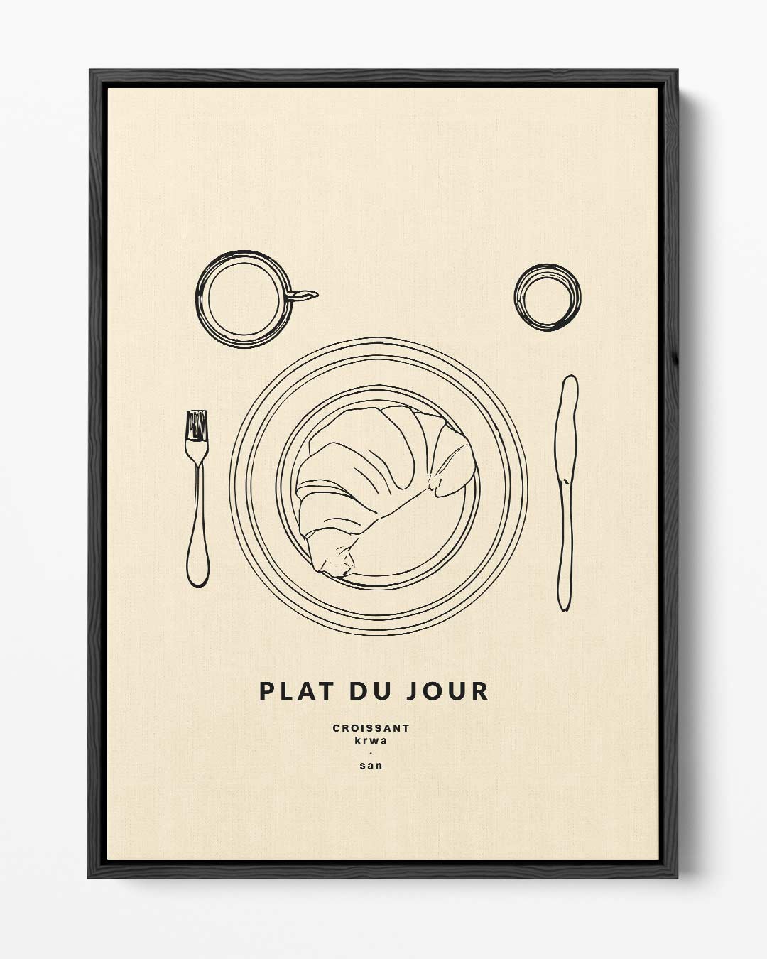 Croissant Plat du Jour Poster
