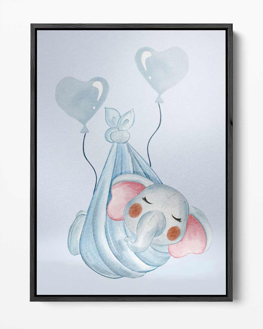 Dromerige Olifant met Ballonnen Kunstwerk-canvas-dibond-plexiglas-wanddecoratie-WallArtistic