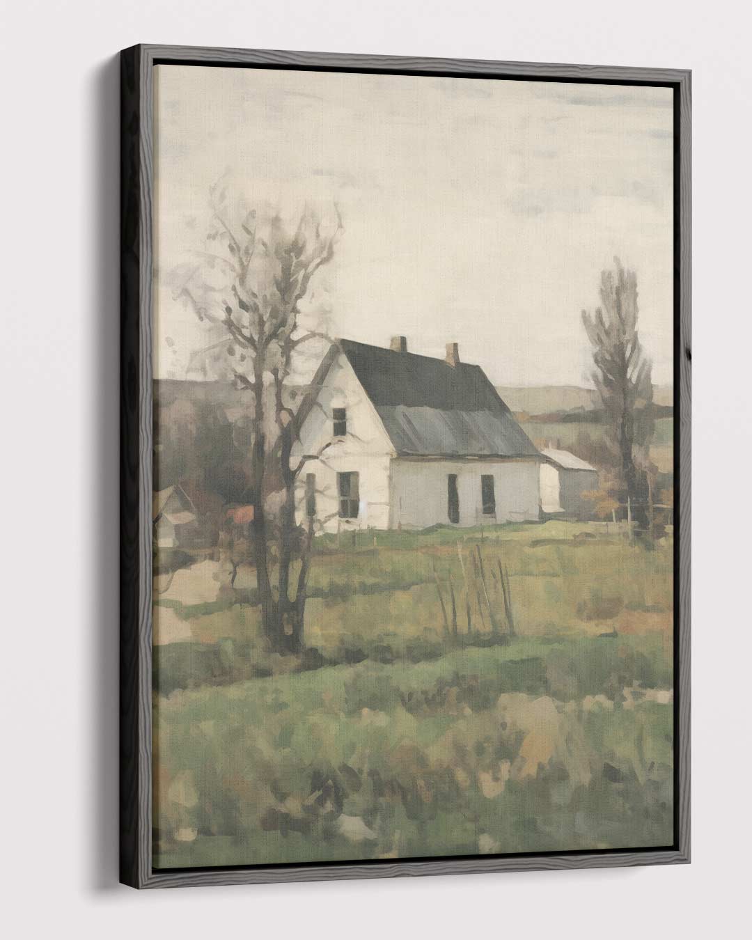 Rustiek Landhuis op het Platteland Kunstwerk-canvas-dibond-plexiglas-wanddecoratie-WallArtistic
