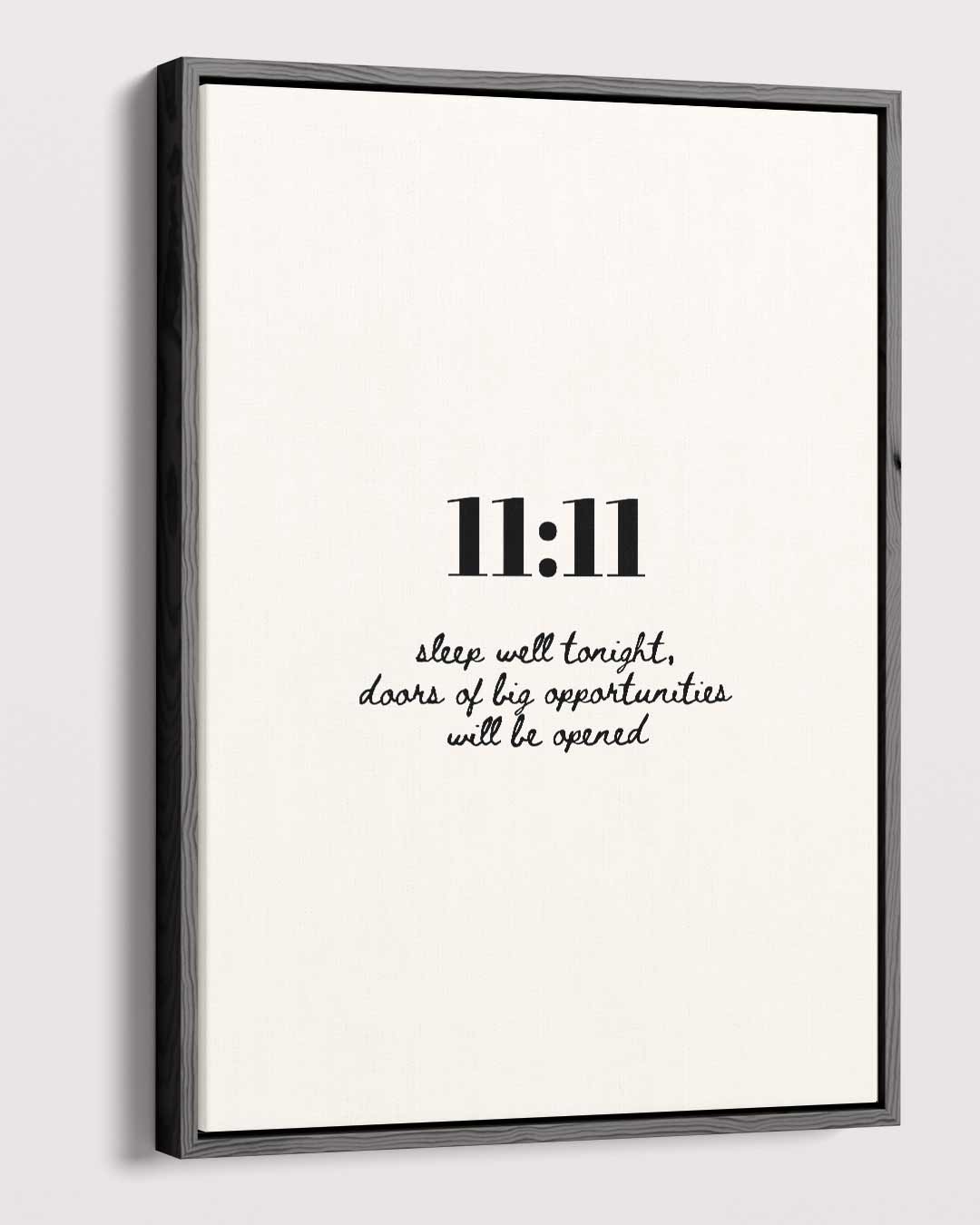 Inspirerende 11:11 Tekstposter Kunstwerk-canvas-dibond-plexiglas-wanddecoratie-WallArtistic