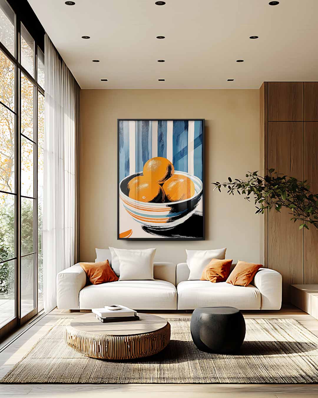 Nostalgische Stilleven met Sinaasappels Kunstwerk-canvas-dibond-plexiglas-wanddecoratie-WallArtistic