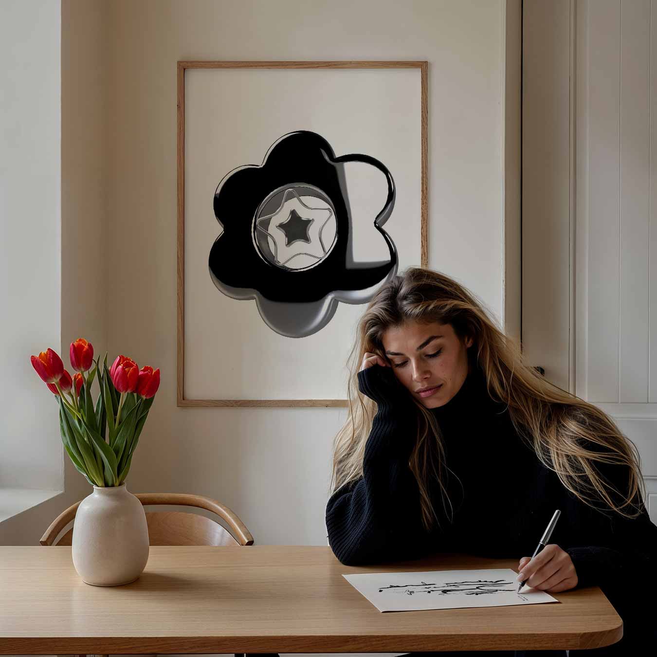 Stralende Ster Bloemenposter