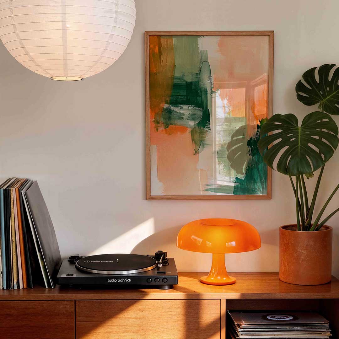 Abstracte penseelstreken Poster