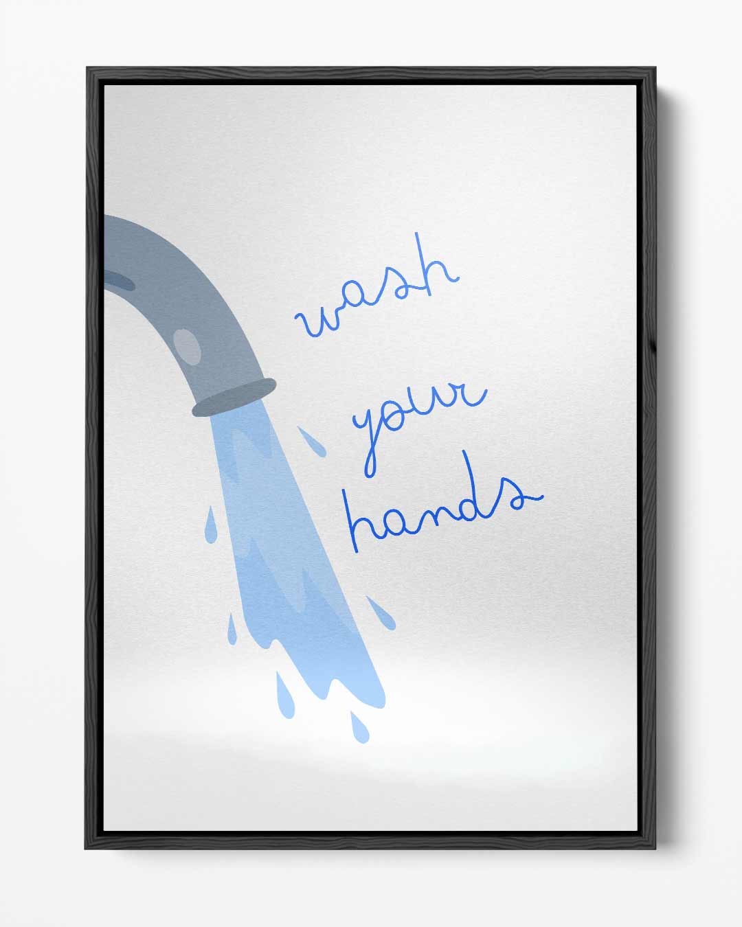 Handen Wassen Illustratie Kunstwerk-canvas-dibond-plexiglas-wanddecoratie-WallArtistic