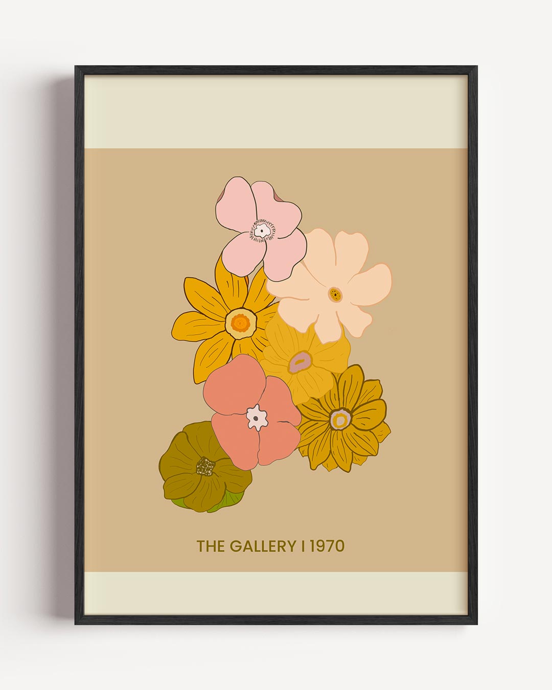 Retro Bloemenpracht Poster-WallArtistic