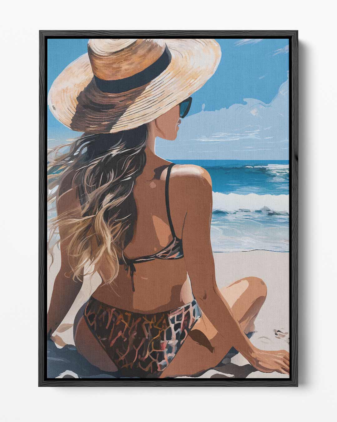 Stranddromen in de Zomerzon Kunstwerk-canvas-dibond-plexiglas-wanddecoratie-WallArtistic
