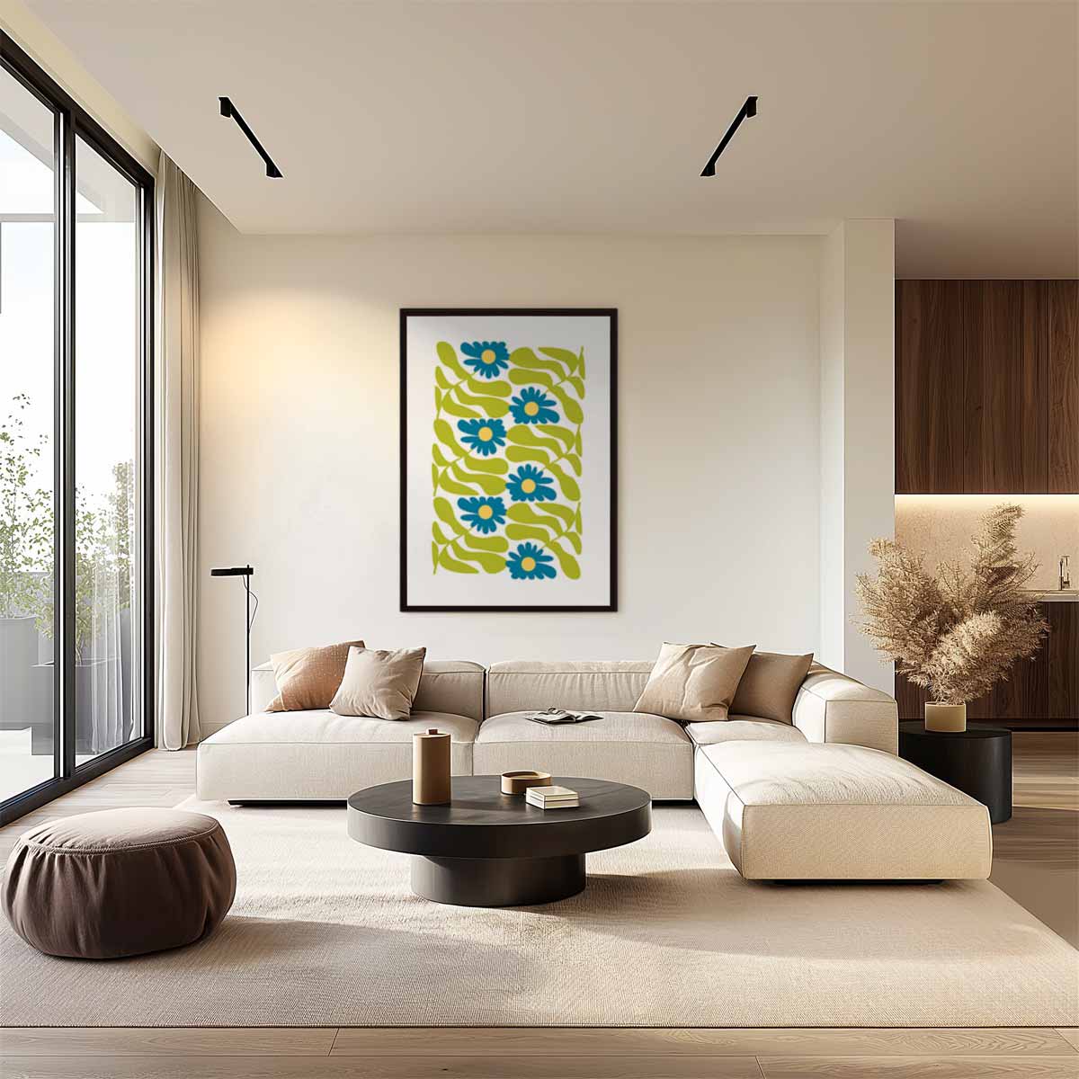 Bloemen en Bladeren Spektakel Kunstwerk-canvas-dibond-plexiglas-wanddecoratie-WallArtistic