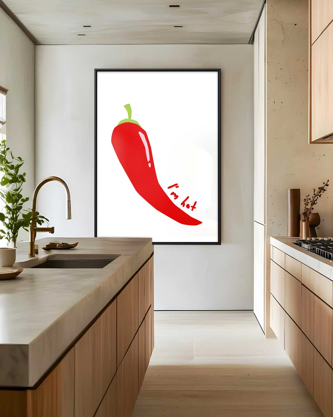 Pittige Paprika Kunstwerk-canvas-dibond-plexiglas-wanddecoratie-WallArtistic