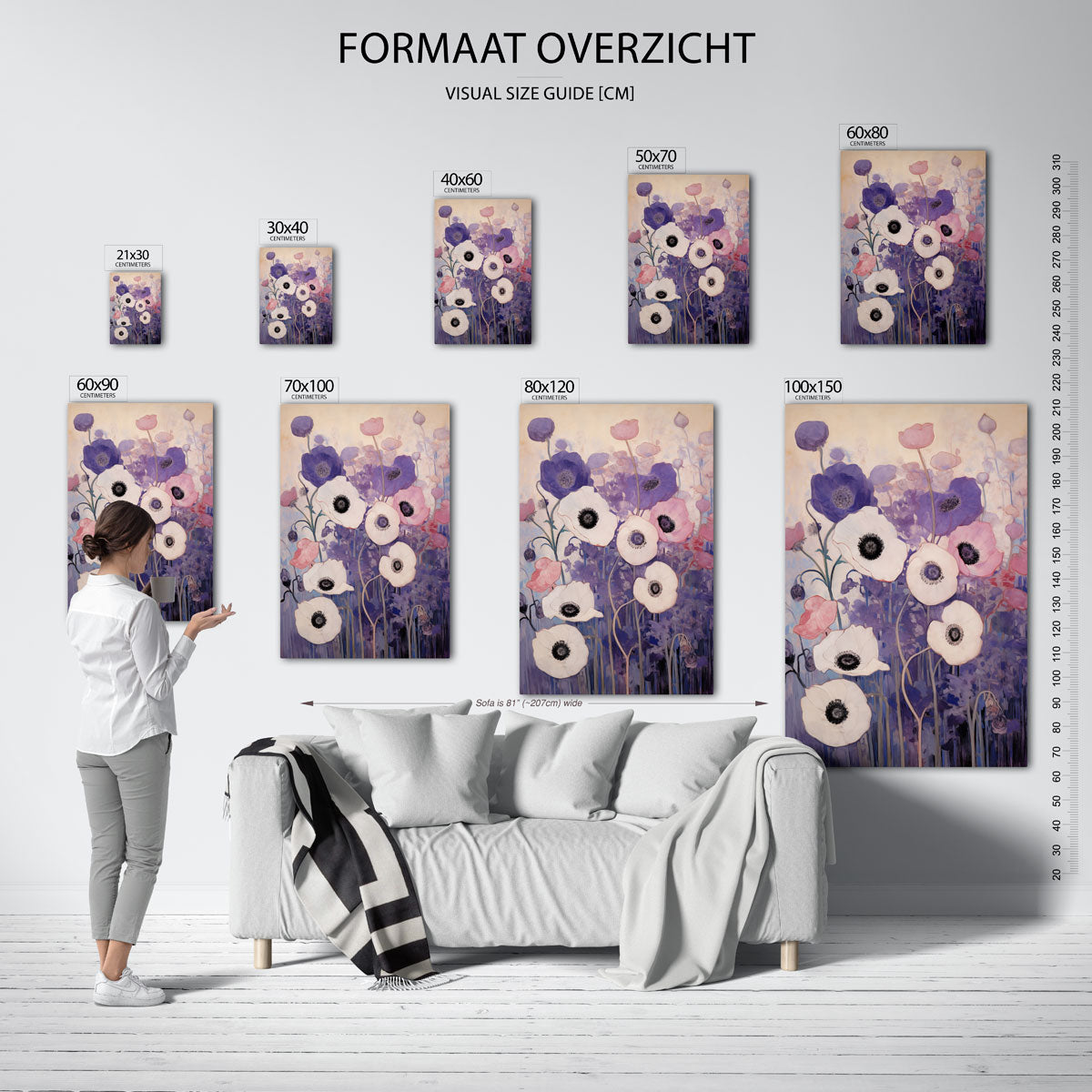 Bloemen in paarse tinten Poster