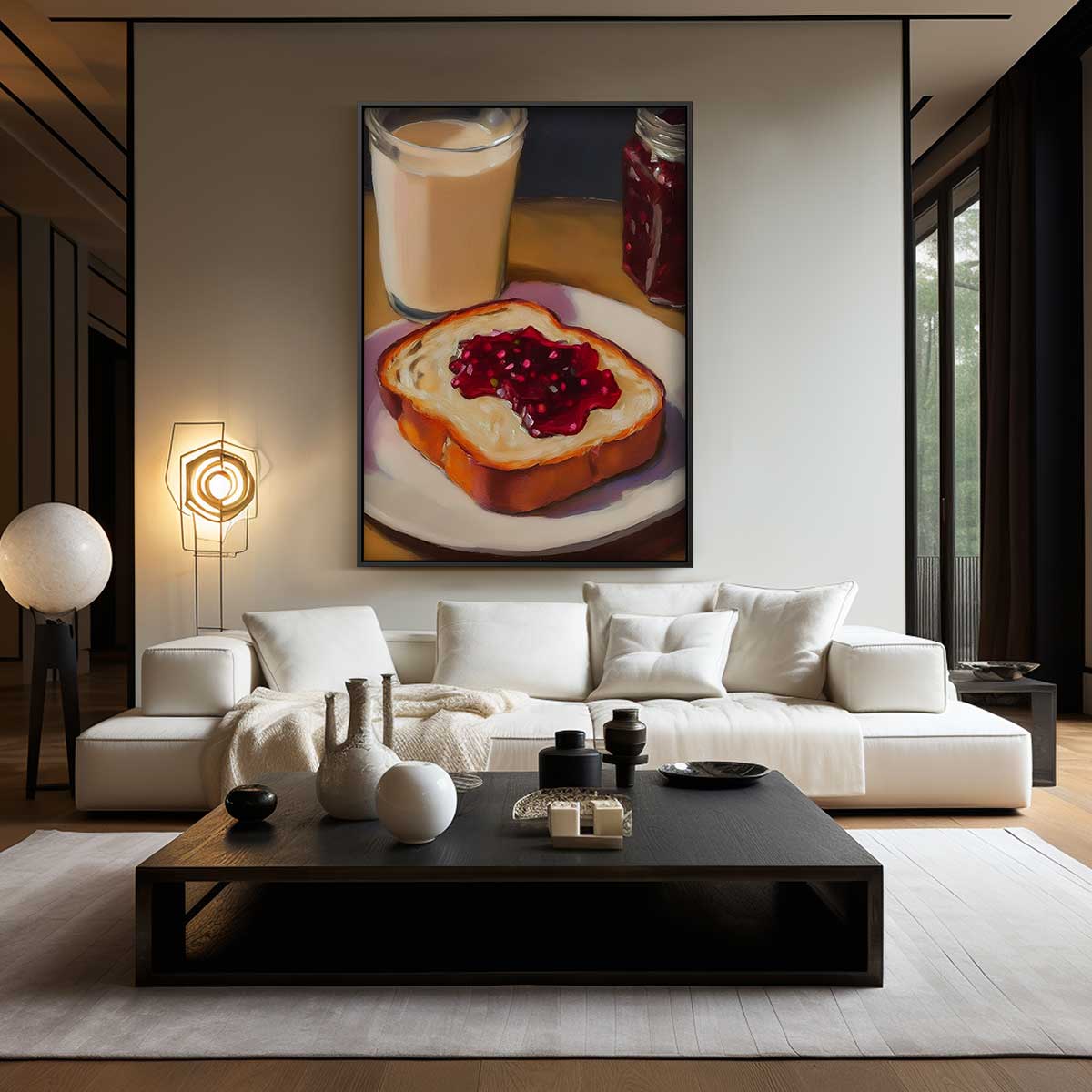 Ontbijtmoment met Jam Kunstwerk-canvas-dibond-plexiglas-wanddecoratie-WallArtistic