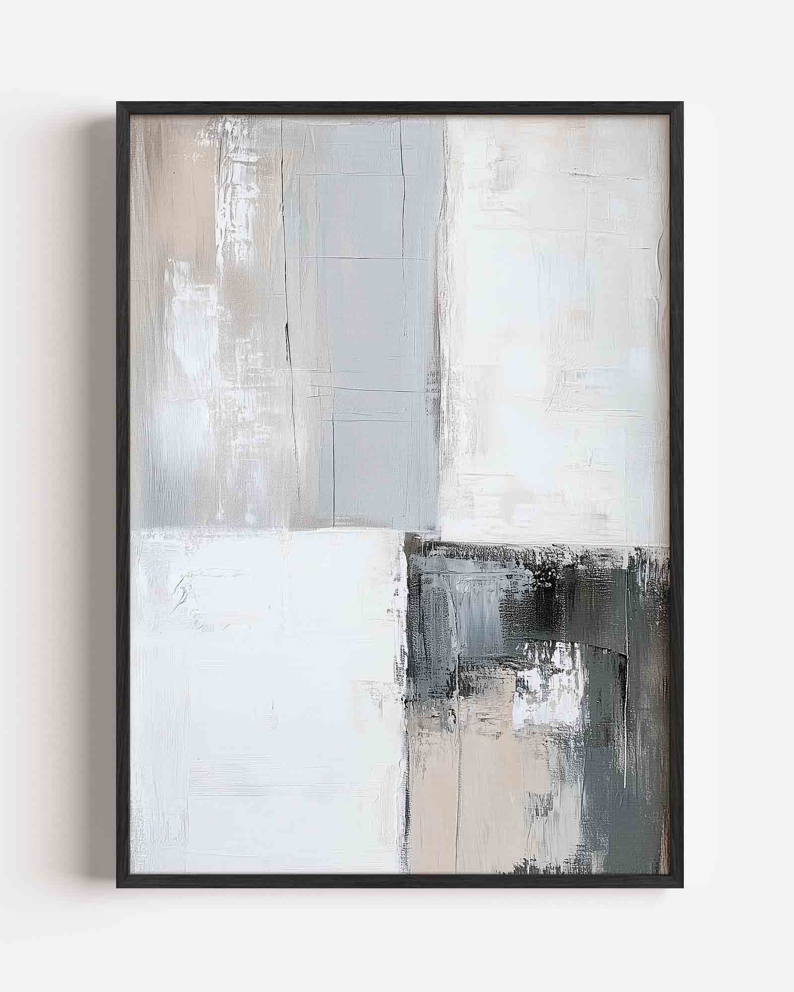 Abstracte grijze vlakken Poster