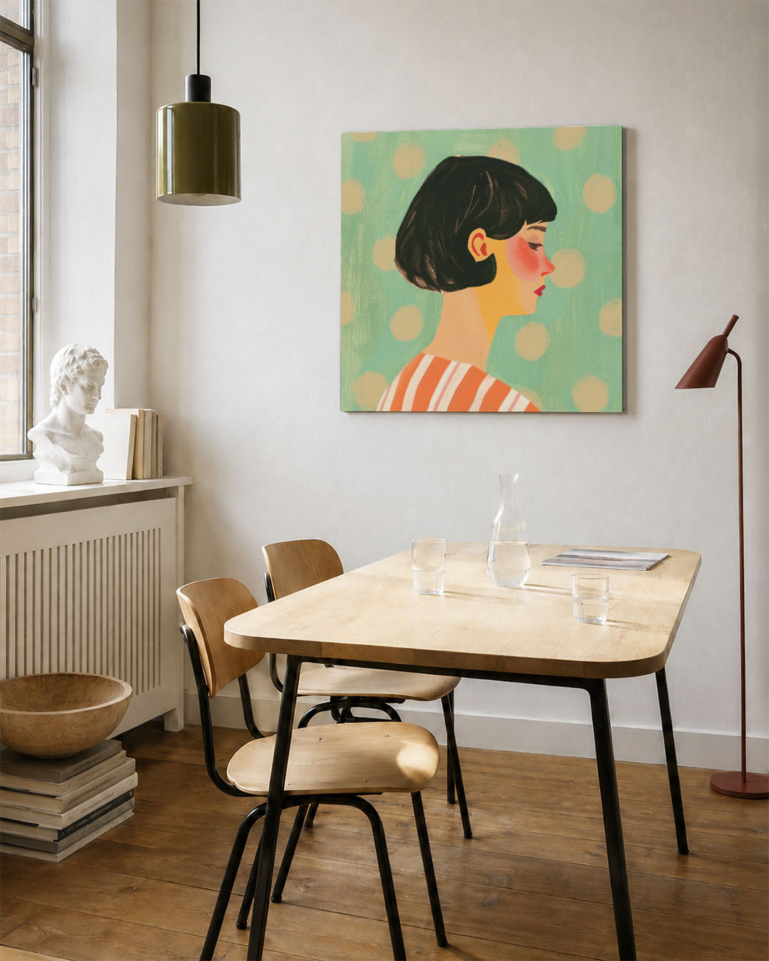 Portret zijaanzicht Kunstwerk