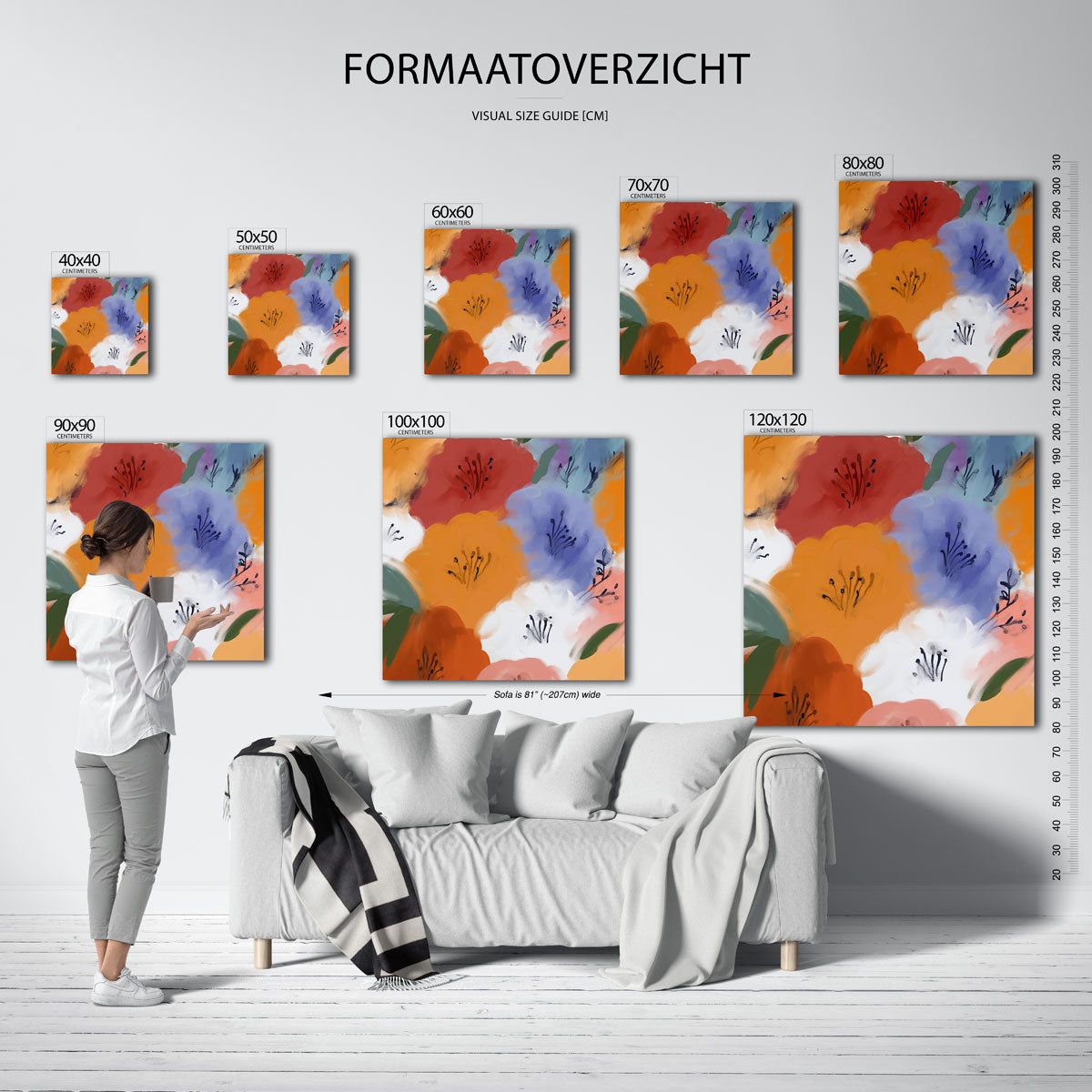 Bloemen en bladeren Poster