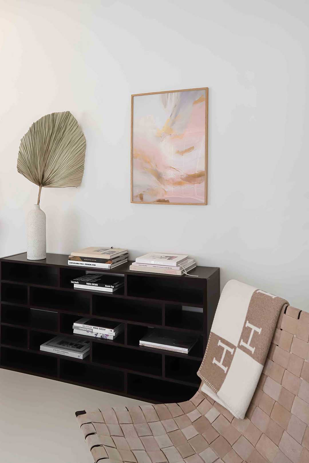 Abstracte roze en gouden Poster