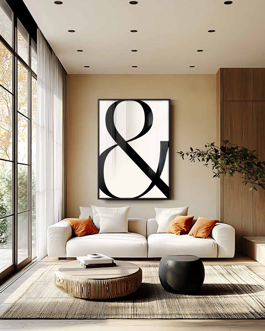 Eigentijdse Ampersand Kunst Kunstwerk-canvas-dibond-plexiglas-wanddecoratie-WallArtistic