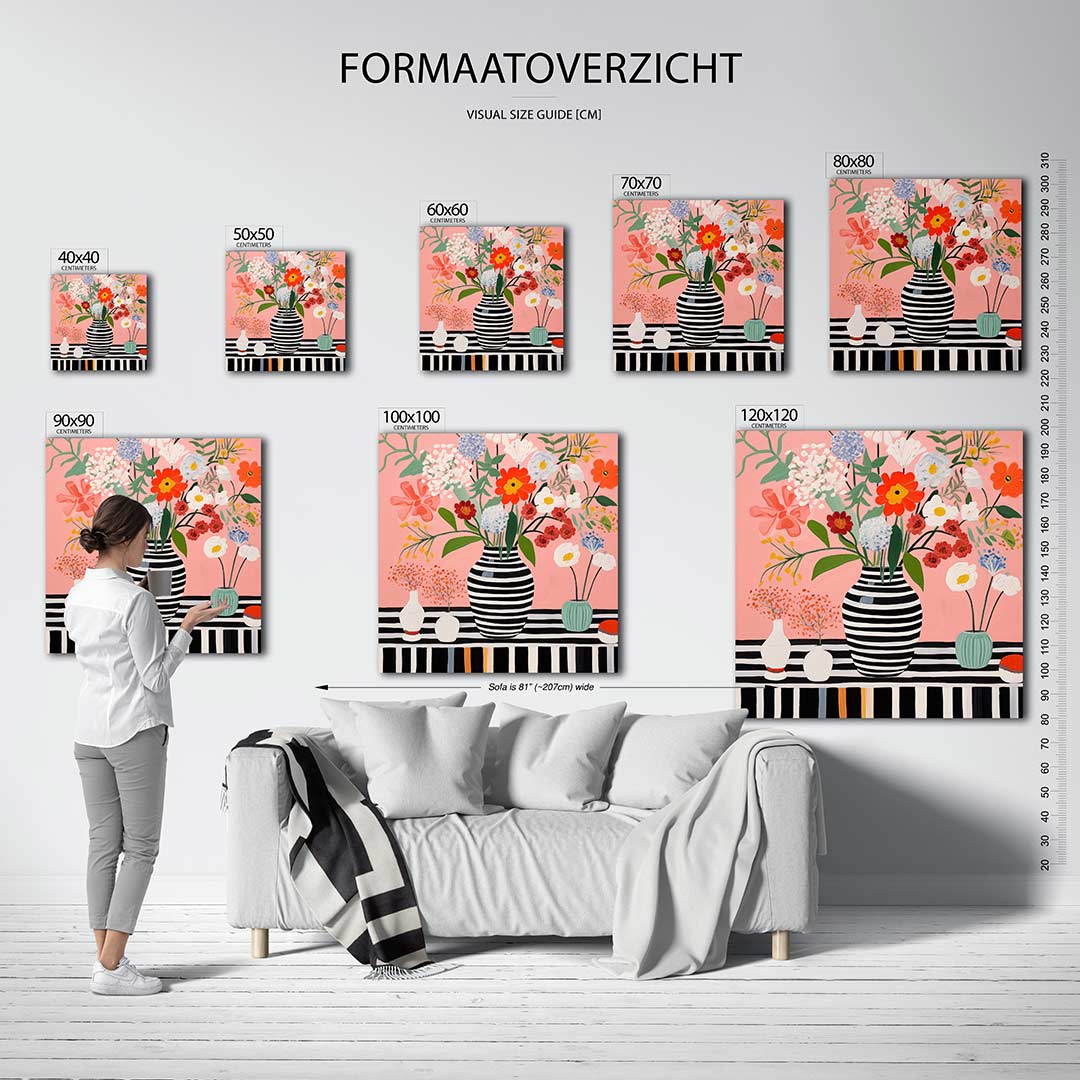 Bloemrijke compositie Kunstwerk