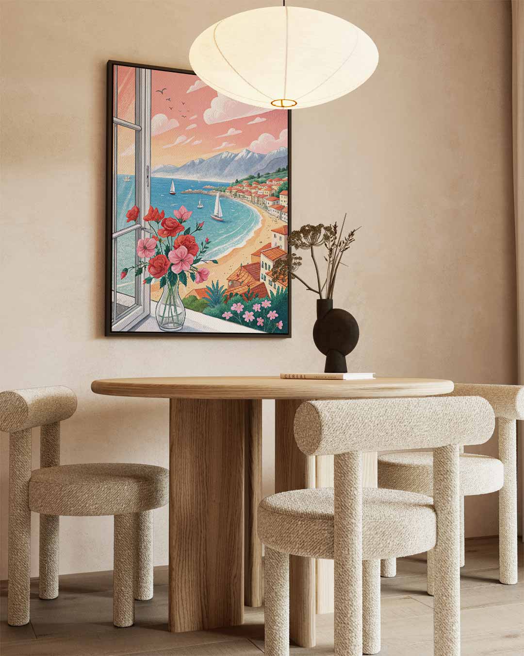 Uitzicht aan de Middellandse Zee Kunstwerk-canvas-dibond-plexiglas-wanddecoratie-WallArtistic