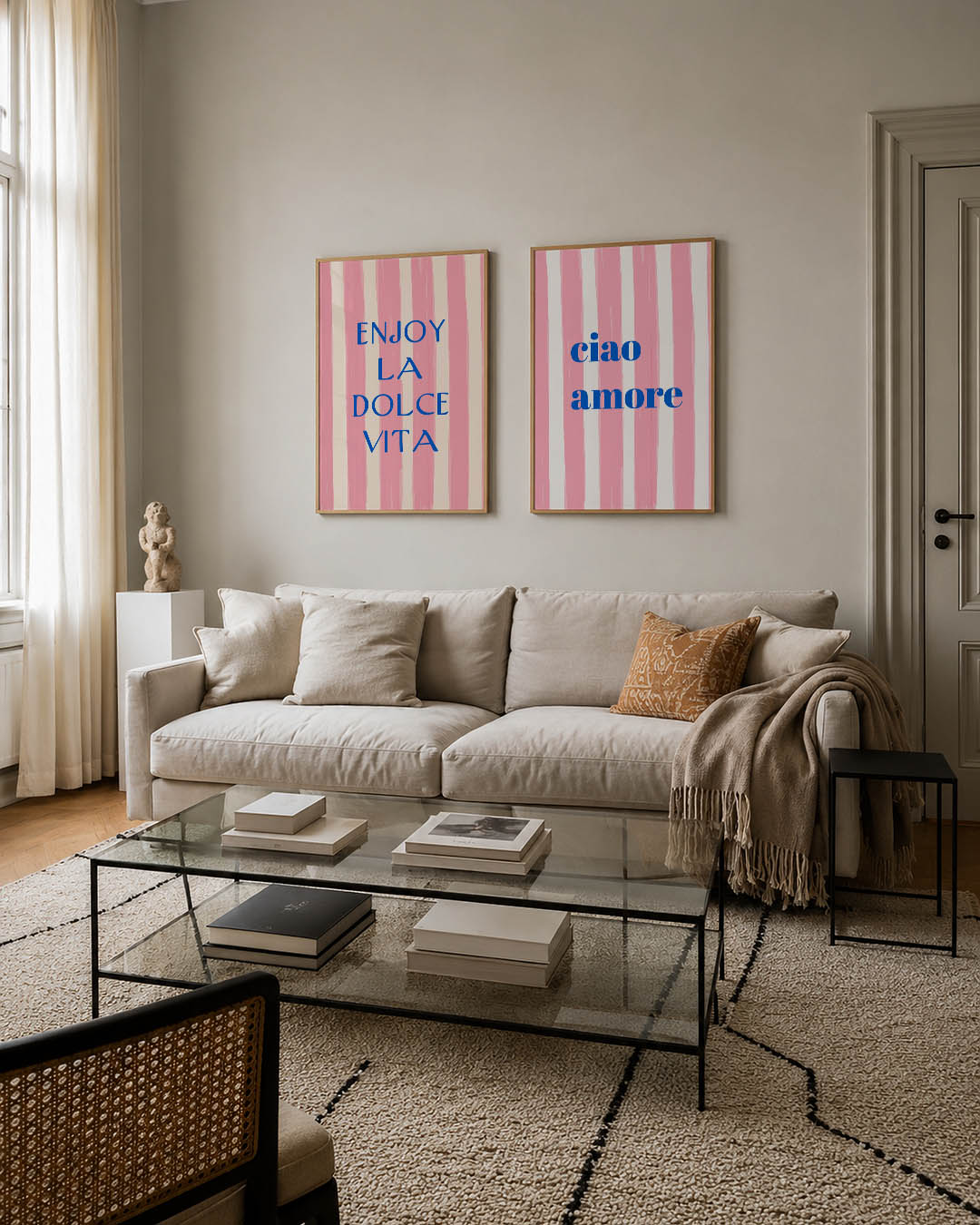 Strepen en woorden Posterset