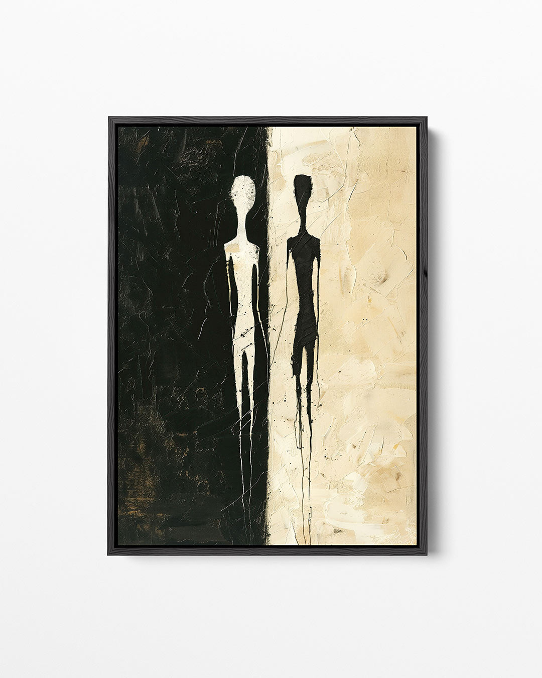 Tegenovergestelde figuren Kunstwerk