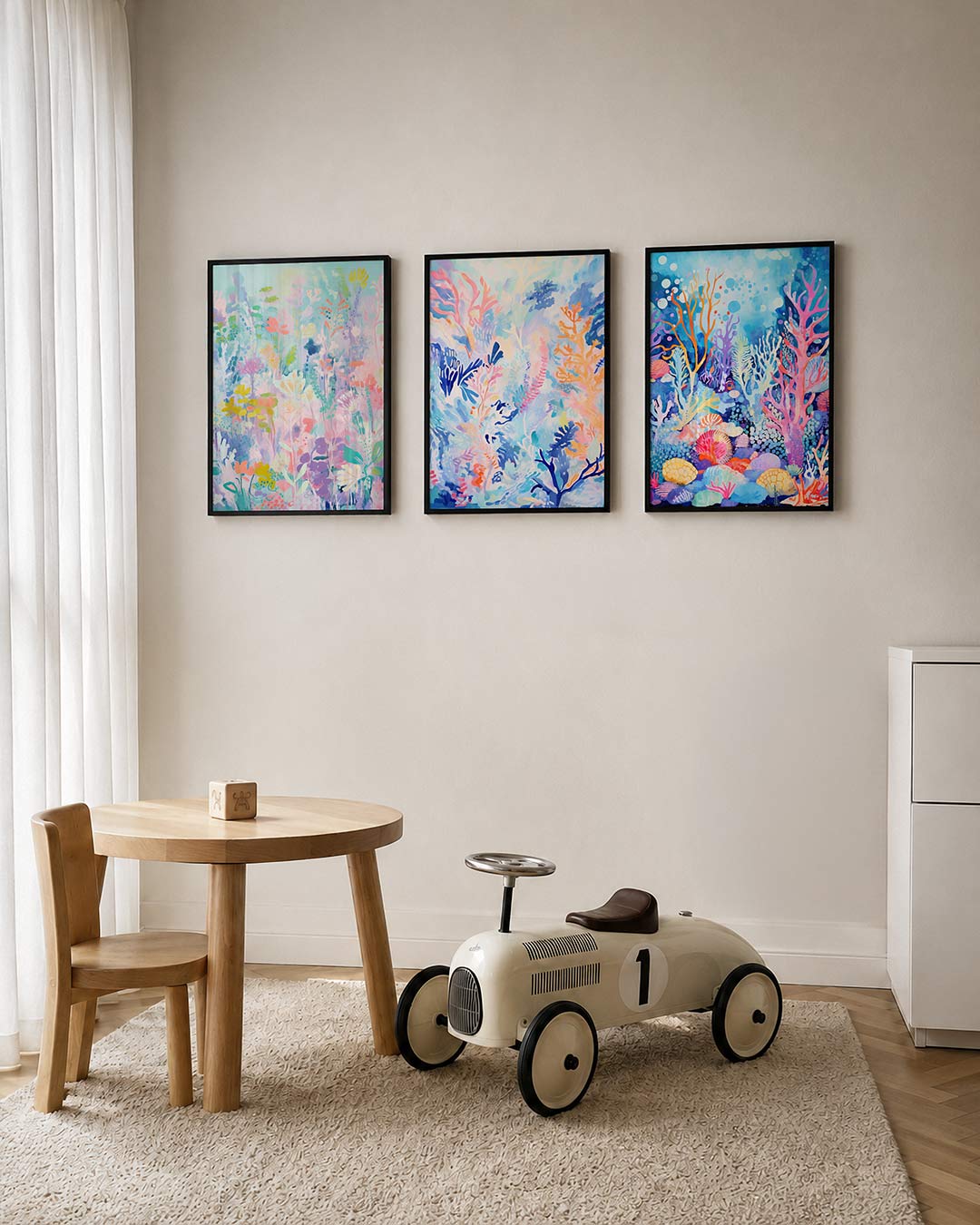 Kleurrijke bloemexplosie Posterset