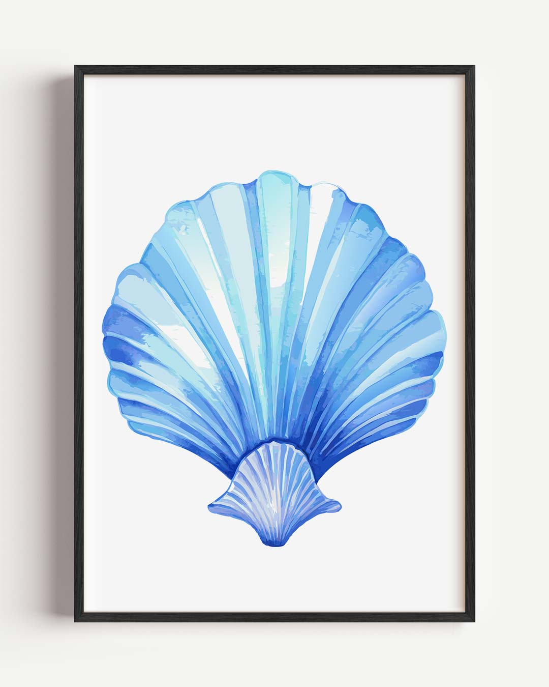 Blauwe Schelp Art Print Poster