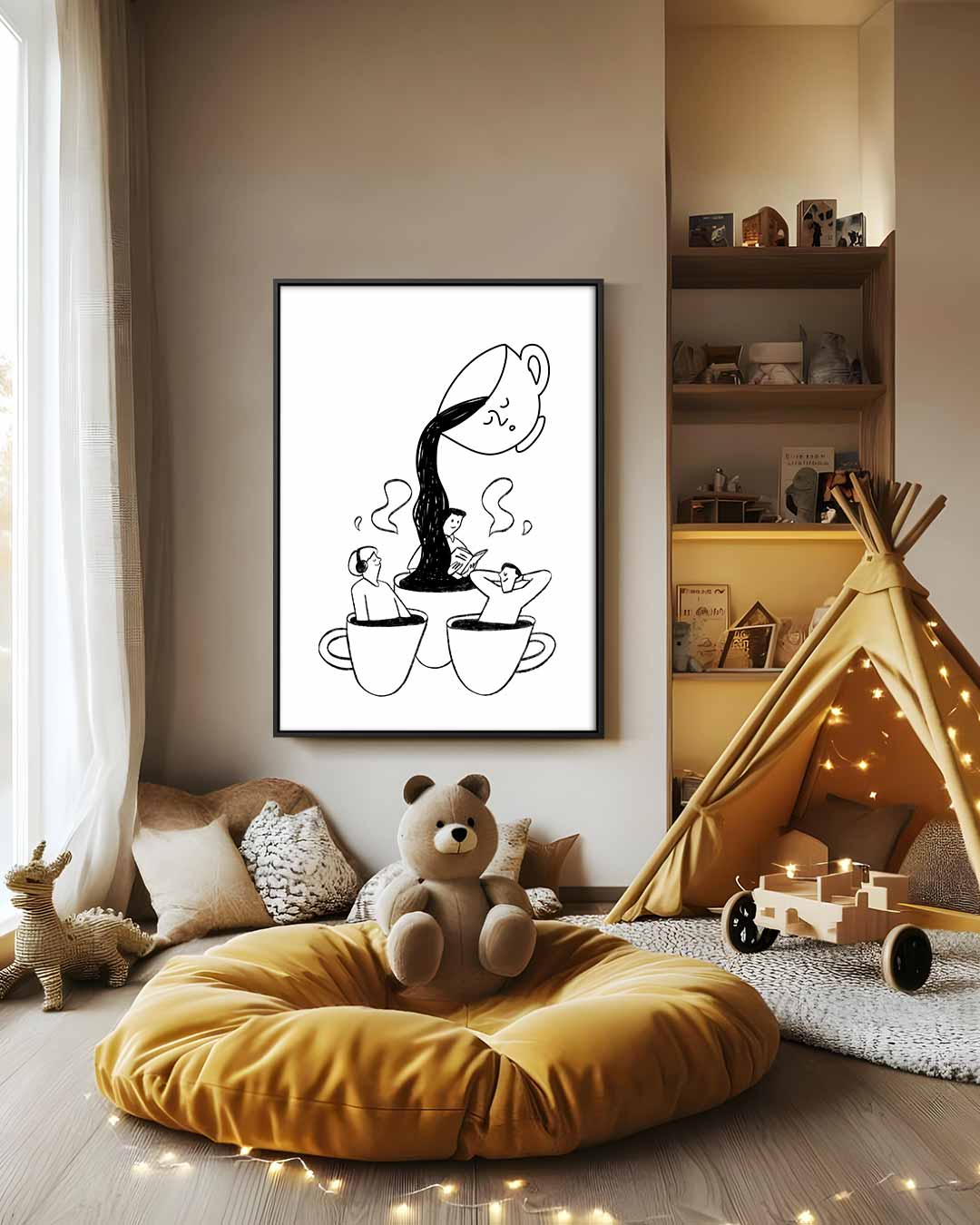 Koffie Dromen Kunstwerk-canvas-dibond-plexiglas-wanddecoratie-WallArtistic