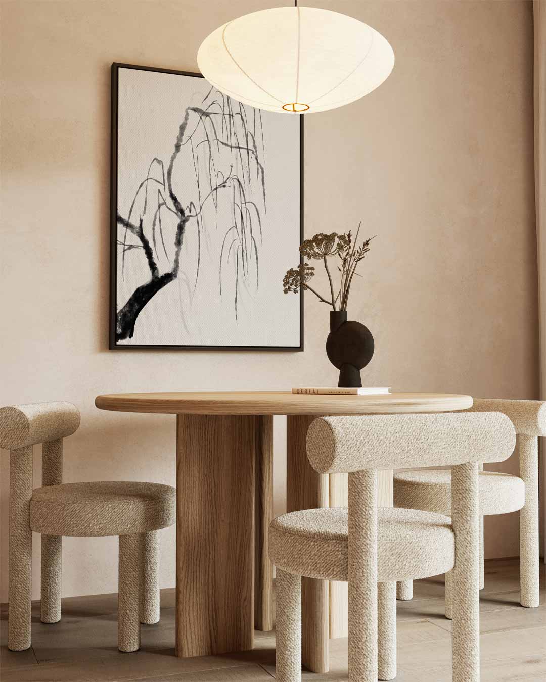 Subtiele Zen Bomen Kunstwerk-canvas-dibond-plexiglas-wanddecoratie-WallArtistic